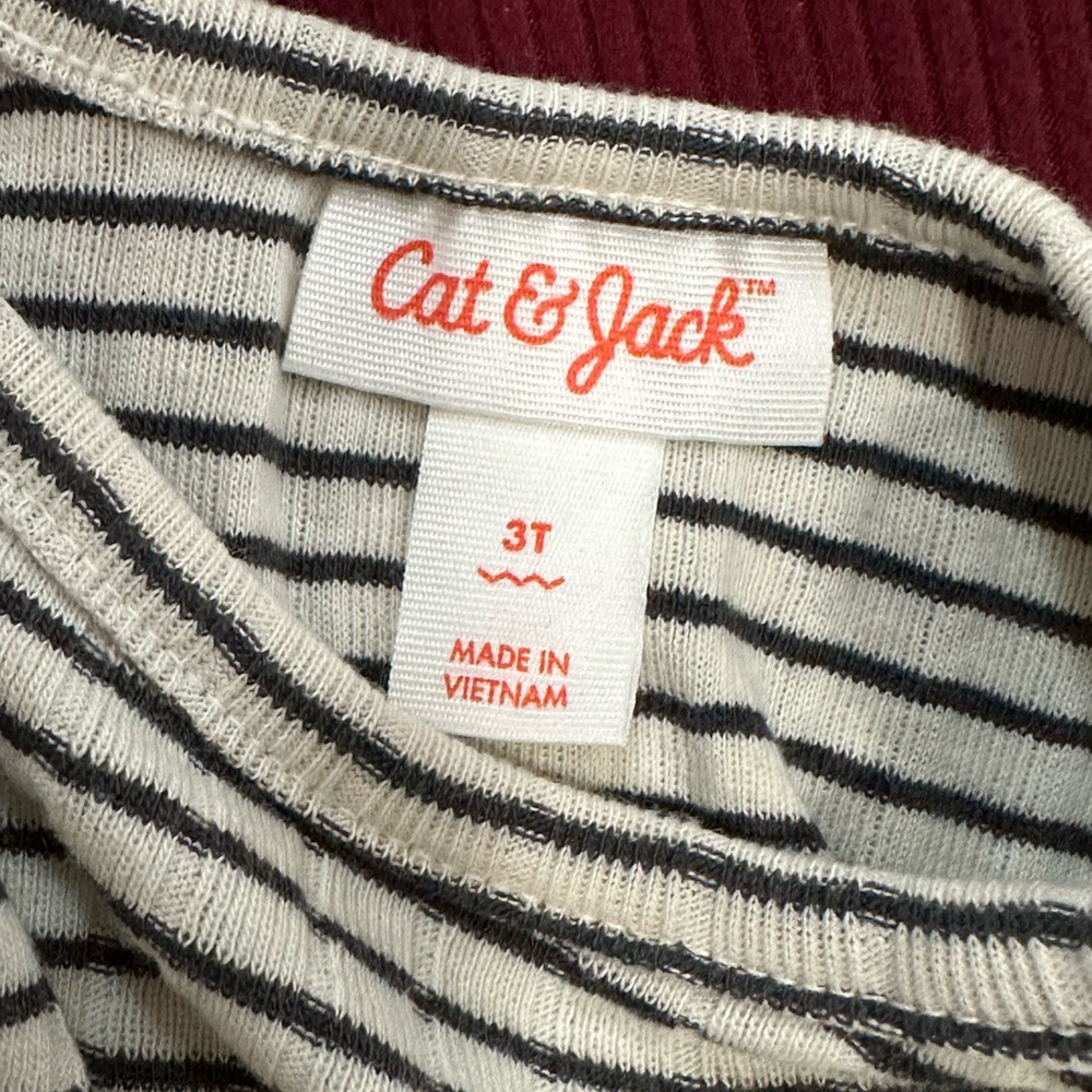 NWT Cat & Jack Rib Ruffle Tees - size 3T - Picture 3 of 9